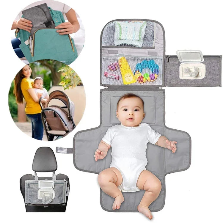 Multifunctional Waterproof Changing Diaper Pad Children Car Bag