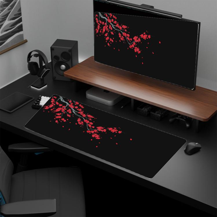 لوحة ماوس مطاطية غير قابلة للانزلاق بطباعة حبر زهرة الكرز، 300x600x2مم، 300x700x2مم، 300x800x2مم، 400x900x2مم