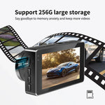 مسجل قيادة بدقة 4K + 1080P تسجيل أمامي وخلفي مزدوج، صور عكسية عبر واي فاي
