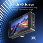 مسجل قيادة بدقة 4K + 1080P تسجيل أمامي وخلفي مزدوج، صور عكسية عبر واي فاي