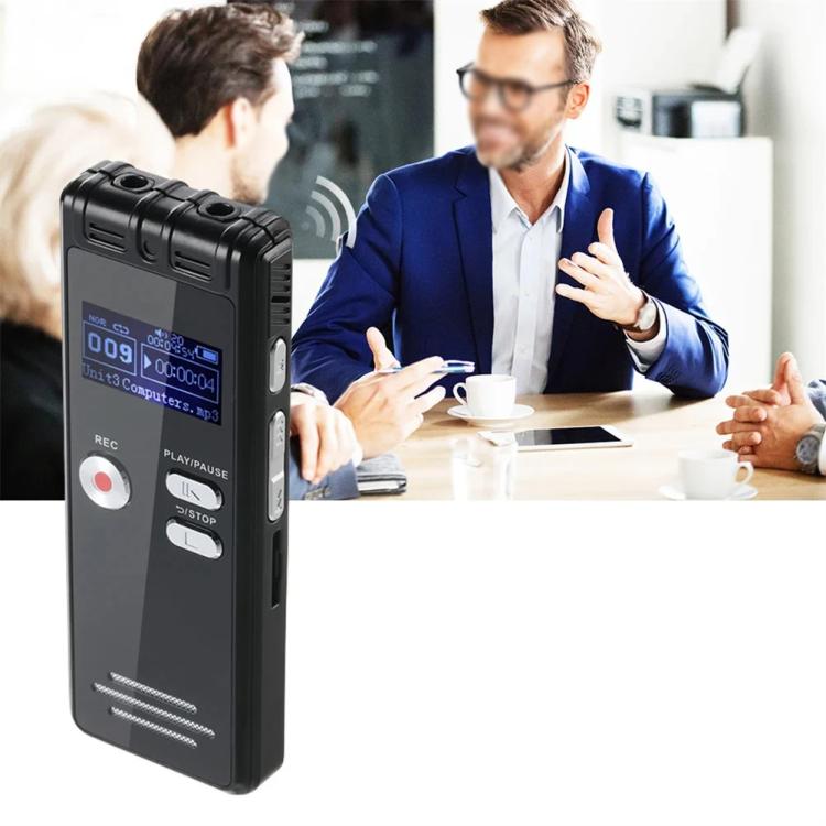 مسجل مقابلات بشاشة LED بحجم 0.8 بوصة SK6، مشغل MP3 قابل لإعادة الشحن عبر USB، بدون ذاكرة، 32GB