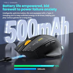 MKESPN W601 فأرة ألعاب لاسلكية صامتة بثلاثة أوضاع ماكرو من ألياف الكربون بدقة 12800 DPI بلوتوث