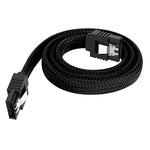 كابل طاقة محرك أقراص صلب SATA3.0 مع درع رقائق الألمنيوم وجسم مضفر، 0.5 م