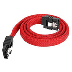 كابل طاقة محرك أقراص صلب SATA3.0 مع درع رقائق الألمنيوم وجسم مضفر، 0.5 م