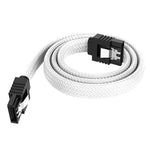 كابل طاقة محرك أقراص صلب SATA3.0 مع درع رقائق الألمنيوم وجسم مضفر، 0.5 م