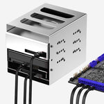 كابل طاقة محرك أقراص صلب SATA3.0 مع درع رقائق الألمنيوم وجسم مضفر، 0.5 م