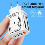 شاحن متعدد المنافذ للهاتف المحمول 2 USB + 2 PD Type-C 2 أمبير