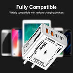شاحن متعدد المنافذ للهاتف المحمول 2 USB + 2 PD Type-C 2 أمبير