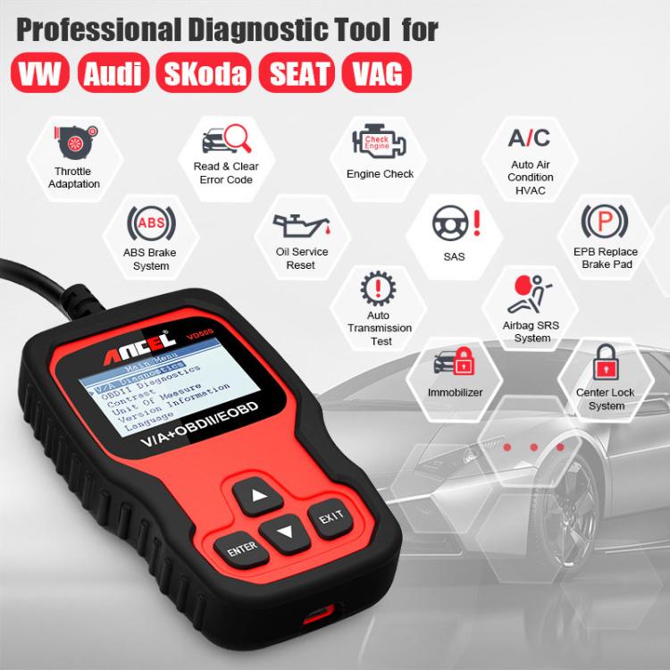 Ancel VD500 For Volkswagen / Audi / Skoda / Seat Automotive Diagnostic Scan Tool