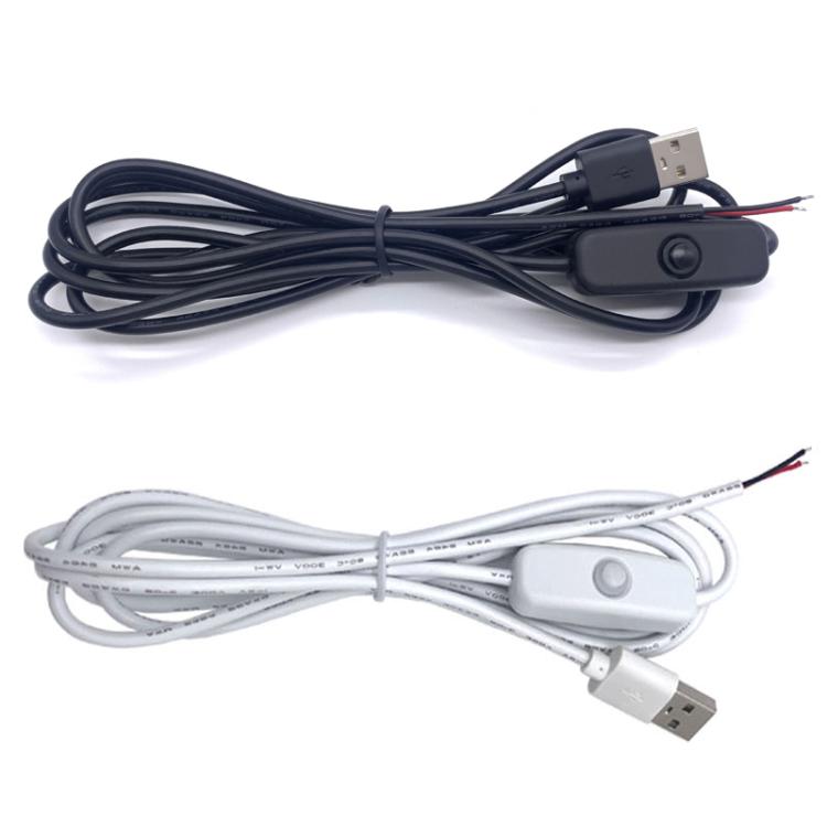 2Pin USB Power Cable 501 ON Off Control Button Cable LED Fill Light Strip Plant Light Power Cord