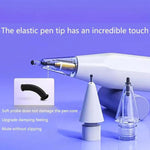 رأس بديل ناعم ومرن صامت لسلسلة Apple Pencil 2 / 1، 4B أبيض، 4B شفاف، 2B أبيض، 2B شفاف، HB أبيض، HB شفاف
