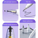 رأس بديل ناعم ومرن صامت لسلسلة Apple Pencil 2 / 1، 4B أبيض، 4B شفاف، 2B أبيض، 2B شفاف، HB أبيض، HB شفاف