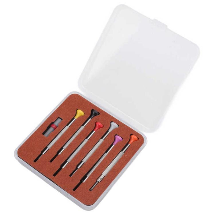 0.8-1.8mm Flat Type Screwdriver Watch Repairing Driver Tool, 6pcs / Set