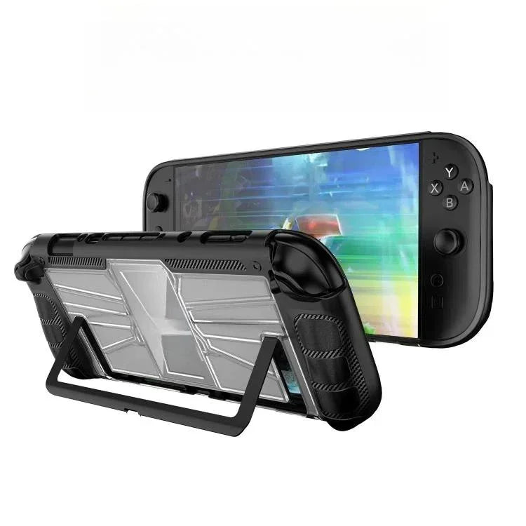 غطاء قطعة واحدة من TPU + PC لجهاز Nintendo Switch 2، غلاف واقي ضد الصدمات، غطاء قطعة واحدة من TPU + PC باللون الأسود، غطاء قطعة واحدة من TPU + PC باللون الأبيض
