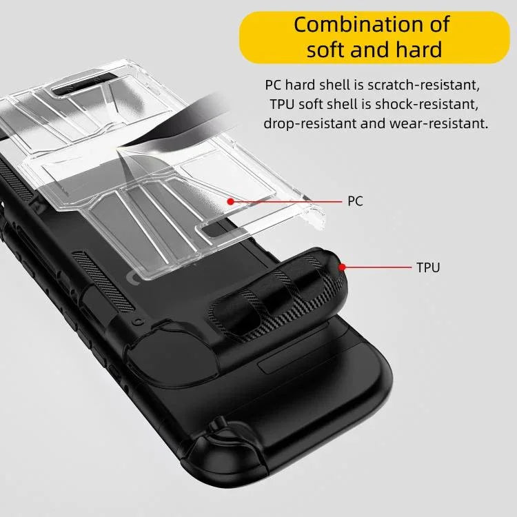 غطاء قطعة واحدة من TPU + PC لجهاز Nintendo Switch 2، غلاف واقي ضد الصدمات، غطاء قطعة واحدة من TPU + PC باللون الأسود، غطاء قطعة واحدة من TPU + PC باللون الأبيض