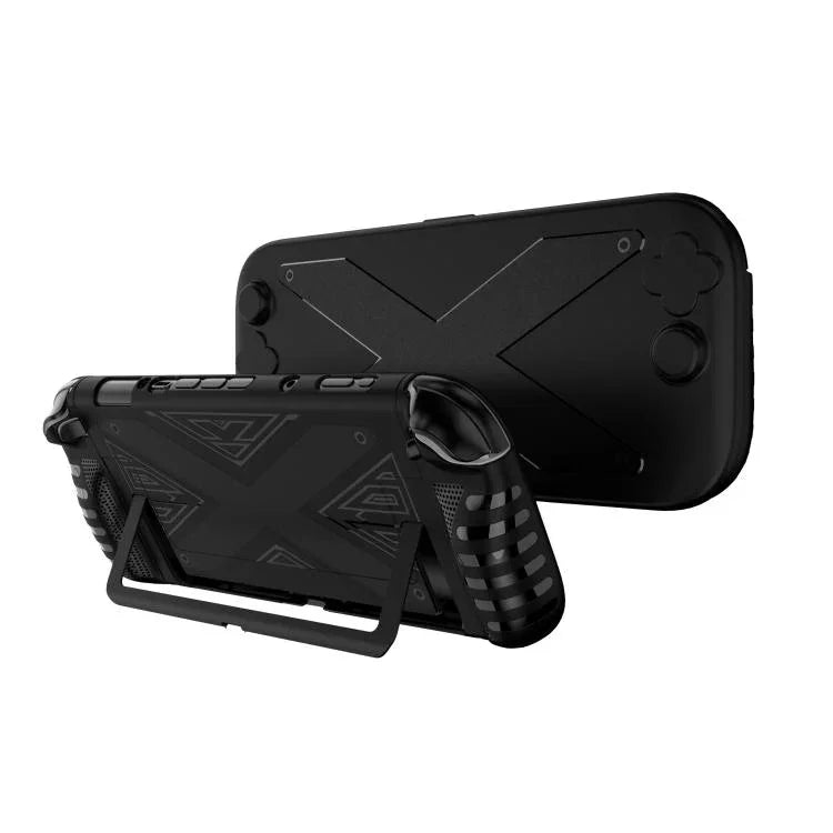 غطاء مقسم من PC + TPU مع مجموعة لوحات لجهاز Nintendo Switch 2، غلاف واقي، لوحة PC + TPU باللون الأسود، لوحة PC + TPU باللون الأبيض