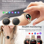 Bluetooth Calling AI Voice Assistant Life Waterproof Sports Smartwatch, Black Silicone Strap, Gold Pink Silicone Strap, Silver Gray Silicone Strap, Gold Rough Steel Strap+Pink Silicone Strap, Silver Rough Steel Strap+Gray Silicone Strap                ...