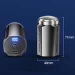 ماكينة حلاقة كهربائية محمولة للرجال بشاشة LCD – ماكينة حلاقة صغيرة للسفر، شحن سريع USB Type-C، تصميم مقاوم للماء وقابل للغسل، رأس بست شفرات رمادي معدني داكن، شفرة عائمة رمادي معدني داكن، رأس بست شفرات أسود، شفرة عائمة أسود
