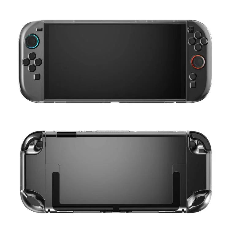 غطاء شفاف من الكريستال لجهاز Nintendo Switch 2 مع غطاء واقي شفاف لجهاز التحكم المنفصل