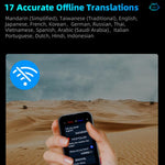 جهاز مترجم ذكي بالذكاء الاصطناعي بشاشة 3.1 بوصة متعدد اللغات 139 لغة أونلاين/17 أوفلاين، ترجمة صوت/صورة/نص في الوقت الحقيقي، Z15W
