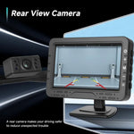 4.3 inch Digital Wireless HD 1 To 1 Reversing Display Car Center Control All-in-One Machine, With Long License Plate Holder North America, With Short License Plate Holder Europe
