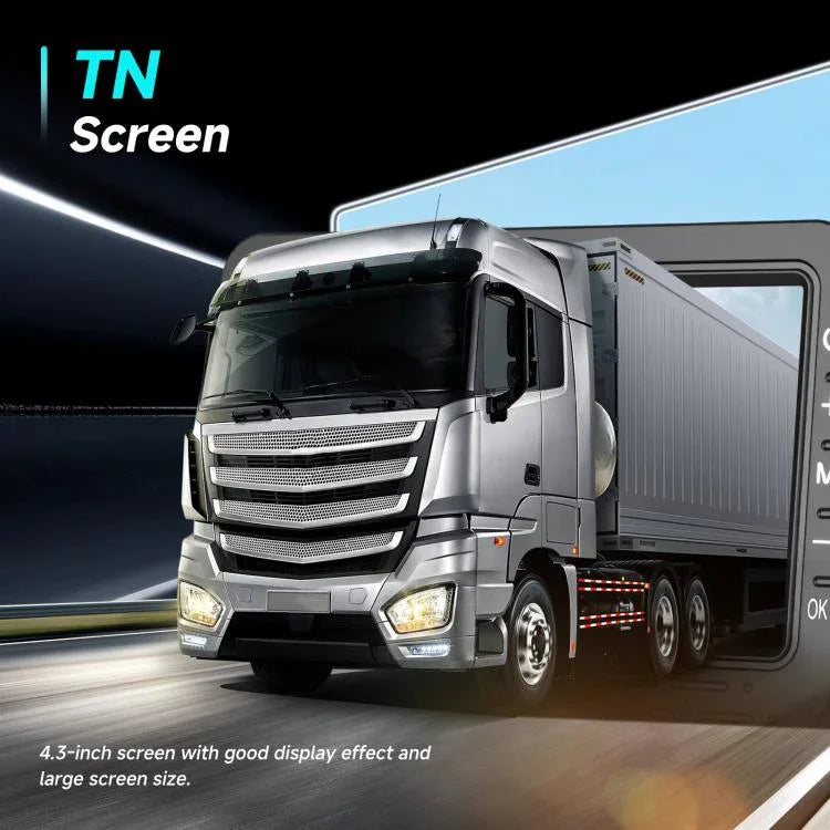 4.3 inch Digital Wireless HD 1 To 1 Reversing Display Car Center Control All-in-One Machine, With Long License Plate Holder North America, With Short License Plate Holder Europe