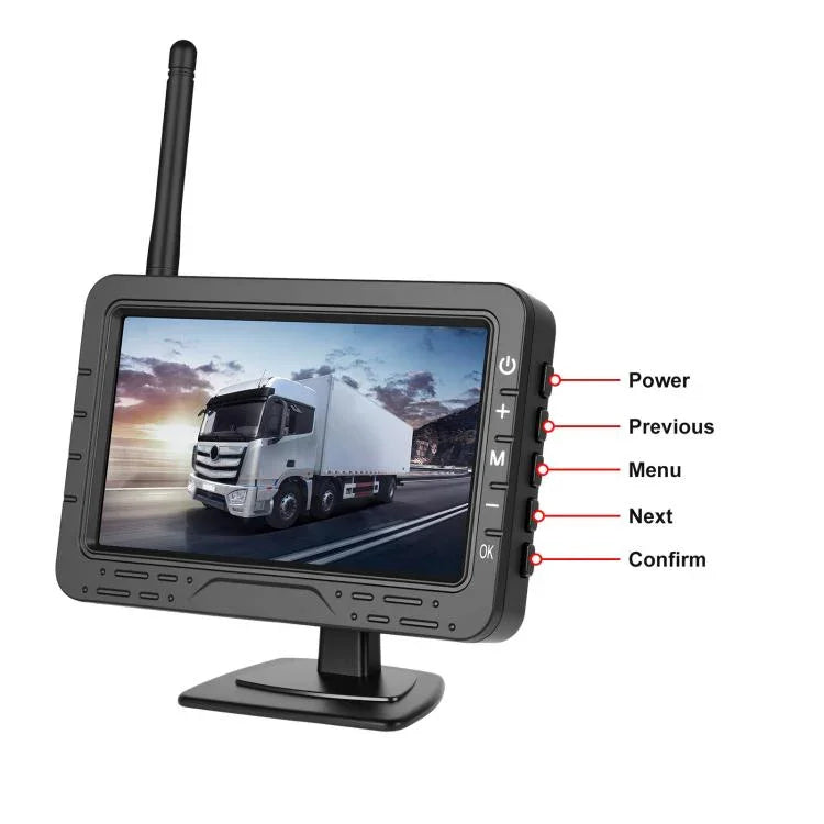 4.3 inch Digital Wireless HD 1 To 1 Reversing Display Car Center Control All-in-One Machine, With Long License Plate Holder North America, With Short License Plate Holder Europe