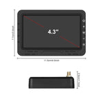 4.3 inch Digital Wireless HD 1 To 1 Reversing Display Car Center Control All-in-One Machine, With Long License Plate Holder North America, With Short License Plate Holder Europe