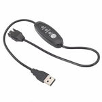 كابل معزز USB إلى 4 دبابيس صغير مع سرعة قابلة للتعديل، USB إلى كابل مروحة صندوق 12 فولت، 50 سم، 98 سم