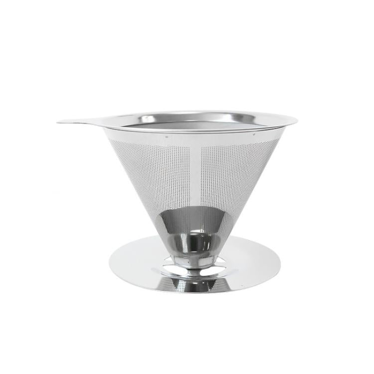 مرشح قهوة V60 من الفولاذ المقاوم للصدأ مع قاعدة للتخمير بالتنقيط، 1-2 كوب 300 شبكة، 1-3 كوب 300 شبكة، 1-4 كوب 300 شبكة، 1-4 كوب 600 شبكة، 1-6 كوب 600 شبكة، 1-8 كوب 300 شبكة