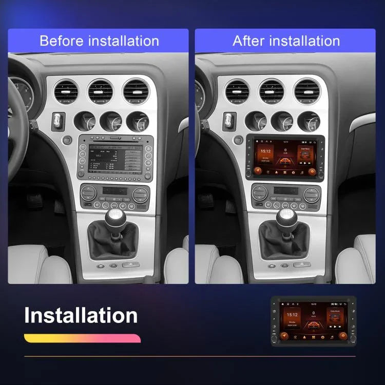 For Alfa Romeo 159 7 inch Horizontal Screen Carplay Car Navigation Center Control Integrated Machine, 2+64G, 4+64G