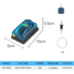 مضخة هواء شفافة للأكواريوم فائقة الهدوء 220-240V، SOBO SB-248A 3W بثقب واحد، SOBO SB-348A 5W بثقبين