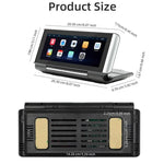 مشغل MP5 للسيارة بحجم 6.86 بوصة قابل للطي مع بلوتوث ودعم MirrorLink/CarPlay/Android Auto، B5370، B5370 مع كاميرا عكسية 4 LED، B5370 مع كاميرا عكسية 8 LED، B5370 مع كاميرا عكسية 12 LED