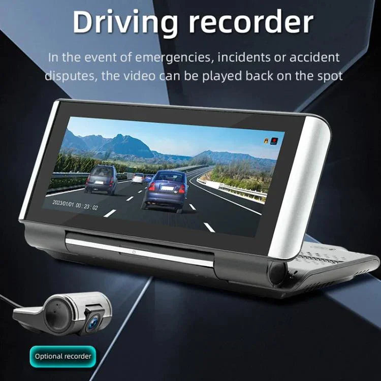 مشغل MP5 للسيارة بحجم 6.86 بوصة قابل للطي مع بلوتوث ودعم MirrorLink/CarPlay/Android Auto، B5370، B5370 مع كاميرا عكسية 4 LED، B5370 مع كاميرا عكسية 8 LED، B5370 مع كاميرا عكسية 12 LED