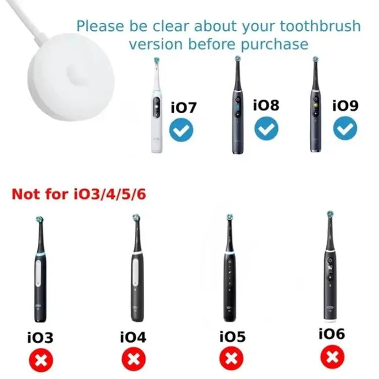 شاحن فرشاة أسنان 3768 محول طاقة لسلسلة Oral B IO 9/8/7 IO7 IO8 IO9، قابس أوروبي، قابس أوروبي