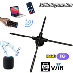 مروحة هولوجرافية ثلاثية الأبعاد مقاس 60 سم بدقة 1600x720 و720 LED، تحكم بالمحتوى عبر WiFi/تطبيق، قابس أمريكي، قابس أوروبي، قابس بريطاني، قابس أسترالي