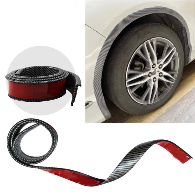Self-Adhesive Car Wheel Arch Trim Protective Strip Anti-Scratch Guard for Vehicle Door Edge Length 1.5m, 4.5cm Wide Black, 4.5cm Wide Carbon Fiber, 3.5cm Wide Black, 3.5cm Wide Carbon Fiber