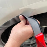 Self-Adhesive Car Wheel Arch Trim Protective Strip Anti-Scratch Guard for Vehicle Door Edge Length 1.5m, 4.5cm Wide Black, 4.5cm Wide Carbon Fiber, 3.5cm Wide Black, 3.5cm Wide Carbon Fiber