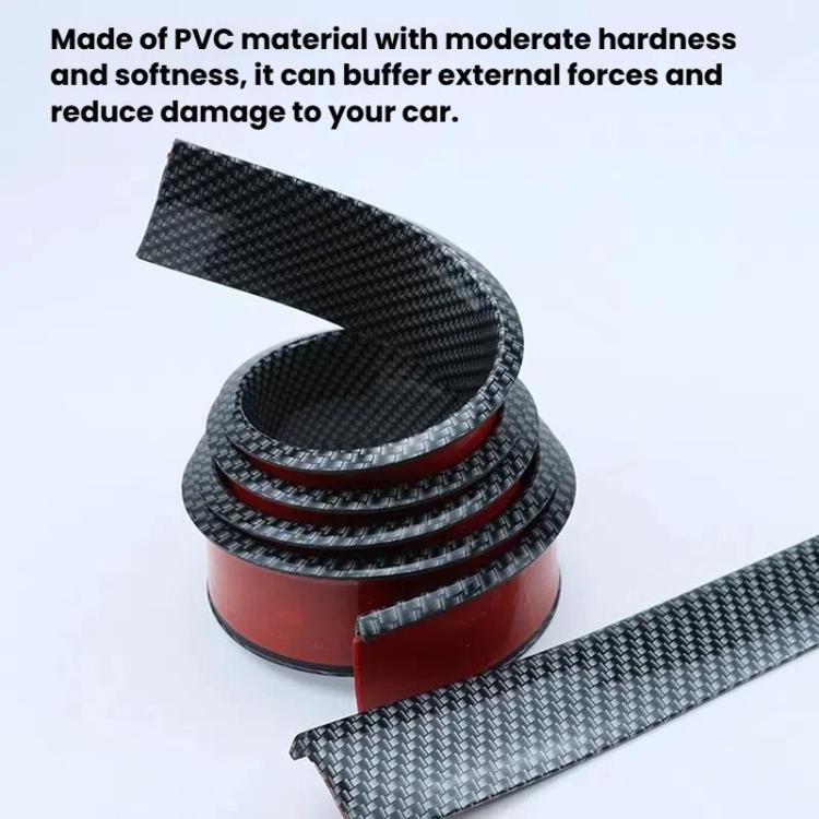 Self-Adhesive Car Wheel Arch Trim Protective Strip Anti-Scratch Guard for Vehicle Door Edge Length 1.5m, 4.5cm Wide Black, 4.5cm Wide Carbon Fiber, 3.5cm Wide Black, 3.5cm Wide Carbon Fiber