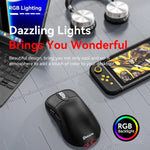 فأرة ألعاب لاسلكية بثلاثة أوضاع بدقة 24000 DPI، 6 أوضاع إضاءة RGB، قابلة لإعادة الشحن، قابلة للبرمجة الماكرو، أسود، أبيض، وردي، شحن لاسلكي أسود، شحن لاسلكي أبيض، شحن لاسلكي وردي