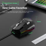 فأرة ألعاب سلكية MKESPN X13 RGB بسرعة كاملة بدقة 12400 DPI مع 10 مفاتيح وعجلة تمرير مزدوجة قابلة للبرمجة الماكرو، X13