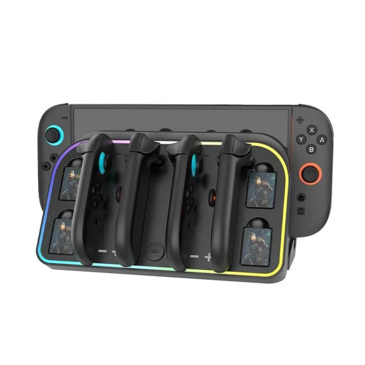 قاعدة شحن حائطية لوحدات Nintendo Switch 2 JoyCon مع إضاءة RGB، HBS-2807