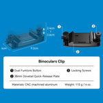 مجموعة تثبيت منظار APEXEL BinoClamp Pro مع إطلاق سريع وحامل منظار من الألمنيوم دوار 360 درجة، APL-F007