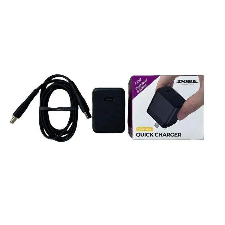 شاحن سريع DOBE GaN بقوة 45 واط لـ Nintendo Switch 2 / Switch OLED / Switch / Switch Lite بمنفذ USB-C وقابس أمريكي، لـ Nintendo Switch 2