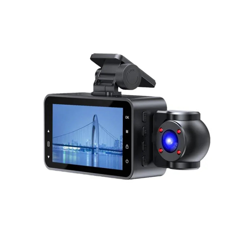 مسجل قيادة بدقة 1080P عالي الوضوح مع رؤية ليلية بالأشعة تحت الحمراء XWIFI، تسجيل مزدوج وثلاثي