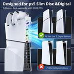 محطة شحن 2 في 1 لوحدة تحكم PS5 Slim مع مروحة تبريد وإضاءة RGB