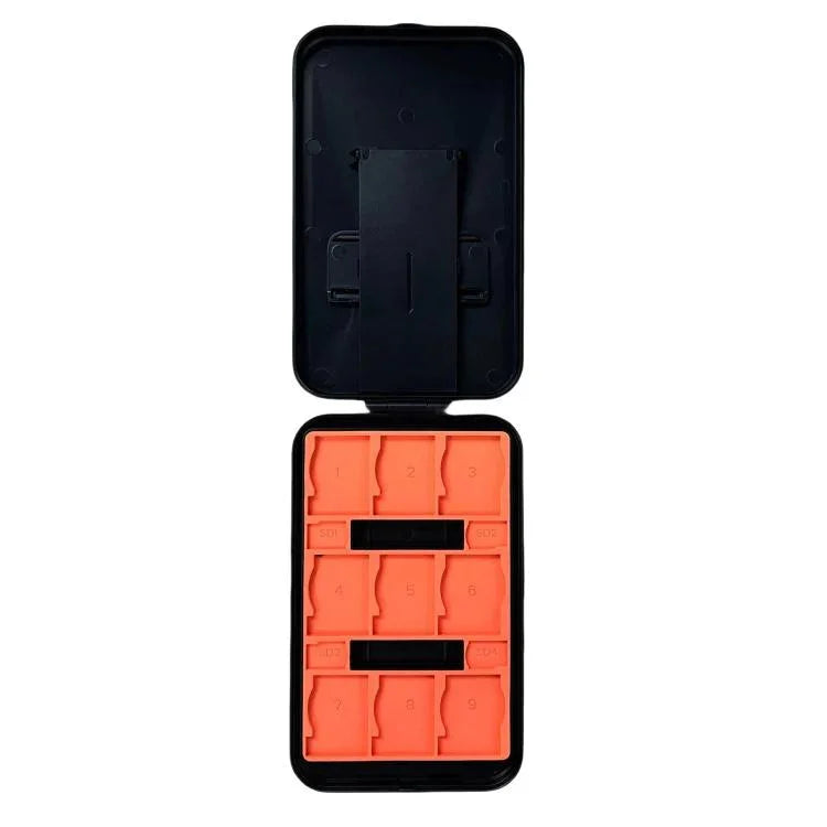 حامل صندوق بطاقات KJH لجهاز Nintendo Switch 2 / Switch OLED / Lite قابل للطي مع 9 فتحات لألعاب الكروت و4 فتحات لبطاقات SD