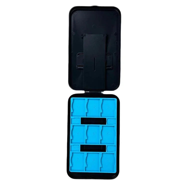 حامل صندوق بطاقات KJH لجهاز Nintendo Switch 2 / Switch OLED / Lite قابل للطي مع 9 فتحات لألعاب الكروت و4 فتحات لبطاقات SD
