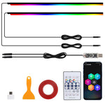 3 Control App Remote Control Colorful Car Interior Ambient Lighting Modified LED Acrylic USB Car Ambient Lighting, 110cm+75cm x 4+35cm+Footlight x 4 10 In 1, 110cm+75cm x 4+35cm 6 In 1, 110cm, 110cm x 2 2 In 1, 110cm x 3 3 In 1, 110cm x 4 4 In 1       ...