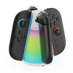 قاعدة شحن رباعية 4 في 1 مع إضاءة RGB لوحدات تحكم Joy-Con لجهاز Nintendo Switch 2 من ipega